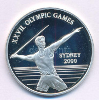 Uganda 1999. 1000Sh Ag "2000. évi Olimpiai Játékok Sydney - Gerelyhajítás" T:PP Ujjlenyomat, Folt Uganda 1999. 1000 Shil - Ohne Zuordnung