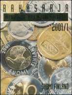 Finnország 2001. 10p - 10M (5xklf) Forgalmi Sor + "Finn Verde" Cu-Ni Zseton Szettben, Karton Dísztokban T:UNC  Finland 2 - Sin Clasificación