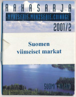 Finnország 2001. 10p - 10M (5xklf) Forgalmi Sor + "Finn Verde / J.V. Snellmann" Cu-Ni Zseton Szettben, Karton Dísztokban - Zonder Classificatie