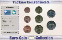 Görögország 2002-2010. 1c-2E (8xklf) Forgalmi összeállítás "The Euro Coins Of Greece" Karton Díszlapon T:AU  Greece 2002 - Zonder Classificatie