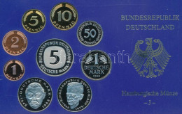 NSZK 1988J 1pf-5M (9xklf) Forgalmi Sor Műanyag Dísztokban T:PP FRG 1988J 1 Pfennig - 5 Mark (9xdiff) Coin Set In Plastic - Unclassified