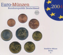 Németország 2004A 1c-2E (8xklf) Forgalmi Szett Műanyag Tokban T:UNC Germany 2004A 1 Cent - 2 Euro (8xdiff) Coin Set In P - Ohne Zuordnung