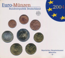 Németország 2004D 1c-2E (8xklf) Forgalmi Szett Műanyag Tokban T:UNC Germany 2004D 1 Cent - 2 Euro (8xdiff) Coin Set In P - Unclassified