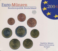 Németország 2004F 1c-2E (8xklf) Forgalmi Szett Műanyag Tokban T:UNC Germany 2004F 1 Cent - 2 Euro (8xdiff) Coin Set In P - Non Classificati