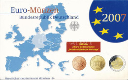 Németország 2007D 1c-2E (8xklf) + 2E "Mecklenburg-Vorpommern" Forgalmi Szett Műanyag és Papírtokban T:PP Germany 2007D 1 - Ohne Zuordnung
