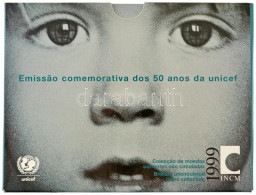 Portugália 1999. 1E-200E (7xklf) + 100E "UNICEF" + 200E "UNICEF" Forgalmi Sor, Karton Dísztokban T:BU Portugal 1999. 1 E - Unclassified
