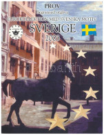 Svédország 2003. 1c-2E (8xklf) Próbaveret Forgalmi Sor Karton Dísztokban T:UNC Sweden 2003. 1 Cent - 2 Euro (8xdiff) Tri - Ohne Zuordnung