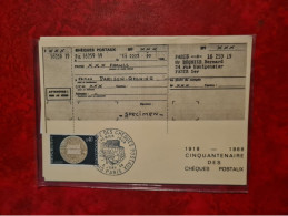 FDC 1968 MAXI  PARIS CINQUANTENAIRE DES CHEQUES POSTAUX - 1960-1969