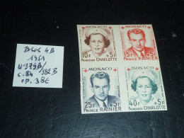 MONACO TIMBRE BLOC 4B 1951 N°379B/382B - NEUF SANS CHARNIERE (20/09) - Neufs