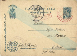 ROMANIA 1944 FREE MILITARY POSTCARD, MILITARY CENSORED, OPM 5825, POSTCARD STATIONERY - 2de Wereldoorlog (Brieven)