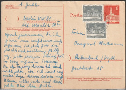 Berlin Ganzsache 1959 Mi.-Nr. P42 Zusatzfrankatur Stempel Berlin  ( PK 300 ) - Postales - Usados