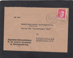 ALLGEMEINE ORTSKRANKENKASSE FÜR DEN LANDKREIS GREVENMACHER,1943. - 1940-1944 Deutsche Besatzung