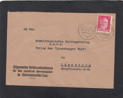 ALLGEMEINE ORTSKRANKENKASSE FÜR DEN LANDKREIS GREVENMACHER,1943. - 1940-1944 Occupazione Tedesca