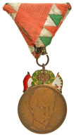 1948. "48-as Díszérem" Részben Zománcozott Bronz Kitüntetés Mellszalagon T:AU Hungary 1948. "Medal Of Honour Commemorati - Zonder Classificatie