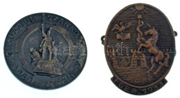 DN "Dobó István Gimnázium, Szakközépiskola" Bronz Iskolajelvény (25mm) + ~1933. "Eger 1933" Bronz Jelvény, Hátoldalán "G - Unclassified