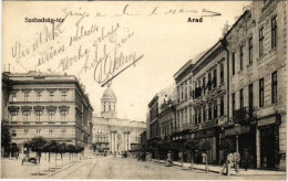 T2 1906 Arad, Szabadság Tér, Gyógyszertár, Limbeck János és Fia, Moskovits és Pohm üzlete / Square, Shops, Pharmacy - Sin Clasificación