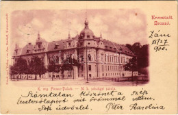 T2 1900 Brassó, Kronstadt, Brasov; M. Kir. Pénzügyi Palota. Jos. Drotleff / Financial Palace - Non Classés