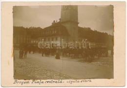 T2/T3 1912 Brassó, Kronstadt, Brasov; Piata Centrala, Vezuta Seara / Fő Tér Este, Városháza, Lovaskocsik / Main Square I - Ohne Zuordnung