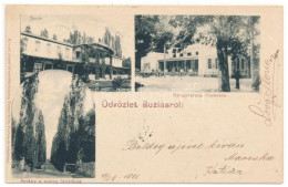 T2/T3 1901 Buziásfürdő, Baile Buzias; Bazár, Gyógyterem, Sétány A Melegfürdőhöz. Kossak József Udvari Fényképész Kiadása - Non Classés