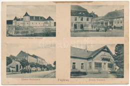 * T3 Fogaras, Fagaras; Cetatea Mihai Viteazul, Palatul Prefecturei, Scoala Normala / Vár, Vármegyeháza, Iskola, Eugen Hi - Unclassified