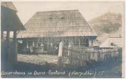 * T2/T3 Gura-Fontena, Gura Fo Utina, Borsafüred (Máramaros, Maramures); Bauernhaus / Parasztház / Peasant House, Transyl - Zonder Classificatie