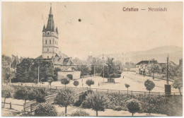 * T2/T3 1932 Keresztényfalva, Neustadt, Cristian; Evangélikus Erődtemplom. Atelier Gust / Lutheran Castle Church (fl) - Non Classés