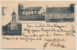T2/T3 1904 Kisjécsa, Iecea Mica; Templom, üzlet, Utca / Church, Shop, Street (fa) - Non Classés