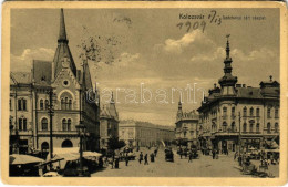 T2/T3 1909 Kolozsvár, Cluj; Széchenyi Tér, Piac, Gyógyszertár, Gergely János, Wertheimer üzlete / Square, Market, Shops, - Non Classés