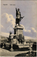 T2/T3 1909 Segesvár, Schässburg, Sighisoara; Petőfi Szobor. Teutsch F. Kiadása / Statue, Monument (kis Szakadás / Small  - Unclassified