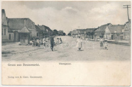 T3 1908 Szerdahely, Miercurea Sibiului, Mercurea, Merkurea, Reussmarkt; Obergasse / Felső Utca. A. Glatz Kiadása / Stree - Non Classés