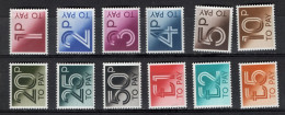 Britain UK 82-P01 Postage Dues 12 Values MNH - Strafportzegels