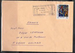 NOEL 117 - LUXEMBOURG N° 1015 Caritas Sur Lettre Avec Flamme Illustrée De Dudelange - Lettres & Documents