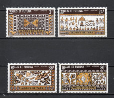 WALLIS ET FUTUNA  PA  N° 58 à 61   NEUFS SANS CHARNIERE COTE 19.70€    ARTISANAT TAPA - Unused Stamps