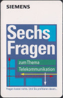 GERMANY O113/97 SIEMENS - Sechs Fragen .... Telekommunikation - O-Serie : Serie Clienti Esclusi Dal Servizio Delle Collezioni