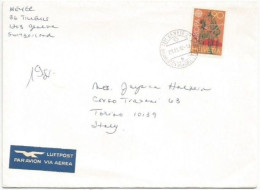 Suisse WHO-OMS Bureau In Geneve With Europa CEPT 1992 C.90 Solo Franking AiMail CV 28oct1992 To Italy - Cartas & Documentos