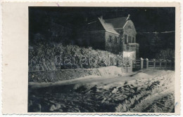 * T2/T3 1942 Toplec, Csernahéviz, Toplet; Télen Este / In Winter At Night. Photo (ragasztónyom / Glue Marks) - Non Classés