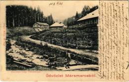 T2 1903 Tótosbánya, Totos (Budfalva, Budesti, Máramaros); Zserampó-völgy, Aranybánya. Berger Miksa Kiadása / Valley, Gol - Non Classés