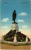 T2/T3 1919 Érsekújvár, Nové Zámky; Kossuth Szobor. Vasúti Levelezőlapárusítás 32. Sz. 1915. / Statue, Monument (EK) - Sin Clasificación