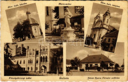 T2/T3 1940 Galánta, Római Katolikus Templom és Kápolna, Mária Szobor, Főszolgabírósági épület (Esterházy Kastély), Járás - Unclassified