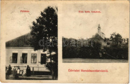 T2/T3 1915 Hernádszentistván, Kostolany Nad Hornádom; Római Katolikus Templom, Plébánia / Church And Rectory (EK) + "POS - Non Classés