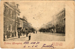 * T3 1899 (Vorläufer) Nyitra, Nitra; Tóth Vilmos Utca, Richter Károly üveg Raktára / Street, Glass Warehouse Shop (Rb) - Ohne Zuordnung