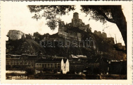 T3 1935 Trencsén, Trencín; Vár / Trenciansky Hrad / Castle. Photo (ragasztónyom / Glue Marks) - Ohne Zuordnung