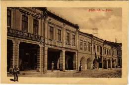 T4 1911 Zsolna, Sillein, Zilina; Fő Tér, Kereskedelmi Bank Rt., Hingel Dániel Gyógyszertára / Main Square, Bank, Pharmac - Unclassified
