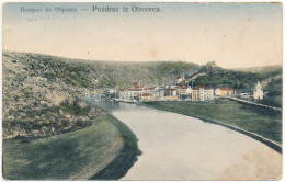 T3 Obrovac, Obrovazzo; Látkép, Templom / General View, Church (kopott Sarkak / Worn Corners) - Sin Clasificación