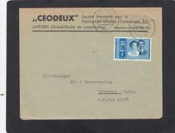 "CEODEUX", LINTGEN. LETTRE POUR LA SUEDE,1953. - Storia Postale