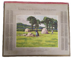 1924 - CALENDRIER ALMANACH POSTE PTT HAUTE-GARONNE "FENAISON Près LANDERNEAU (FINISTERE)" - Grand Format : 1921-40