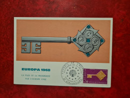 FDC 1968 MAXI  STRASBOURG CONSEIL EUROPE EUROPA SAUVEGARDE DE LA NATURE - 1960-1969