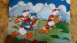 CPSM WALT DISNEY DONALD RIRI LOULOU FIFI A LA MONTAGNE RANDONNEE  ED ANDRE - Other & Unclassified