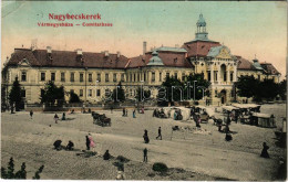 T2/T3 1906 Nagybecskerek, Zrenjanin, Veliki Beckerek; Vármegyeház, Piac / County Hall, Market (EK) - Ohne Zuordnung