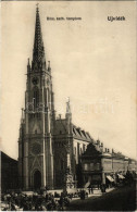 T2/T3 1906 Újvidék, Novi Sad; Római Katolikus Templom, Piac, Schicht Szappan Reklám / Church, Market, Soap Advertisement - Ohne Zuordnung